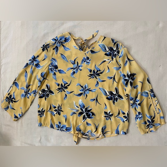 Melissa Nepton Ava Yellow Floral Top   NWT - Picture 5 of 12